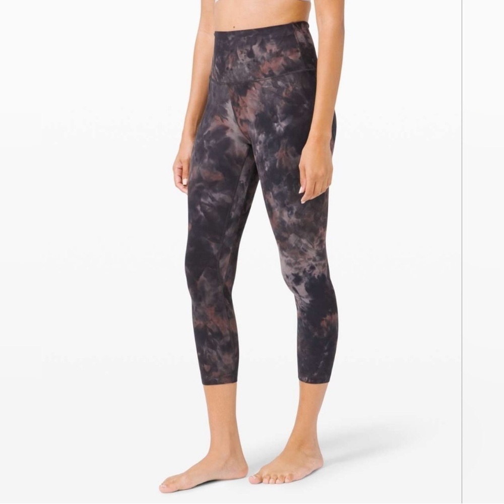 Lululemon Align Pant - Diamond Dye Graphite Grey Pink Pastel (23" inseam) Size 8